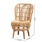 Bali & Pari Nagoya Modern Bohemian Natural Rattan Tall Lounge Chair 235-13343-ZORO - alternate 5
